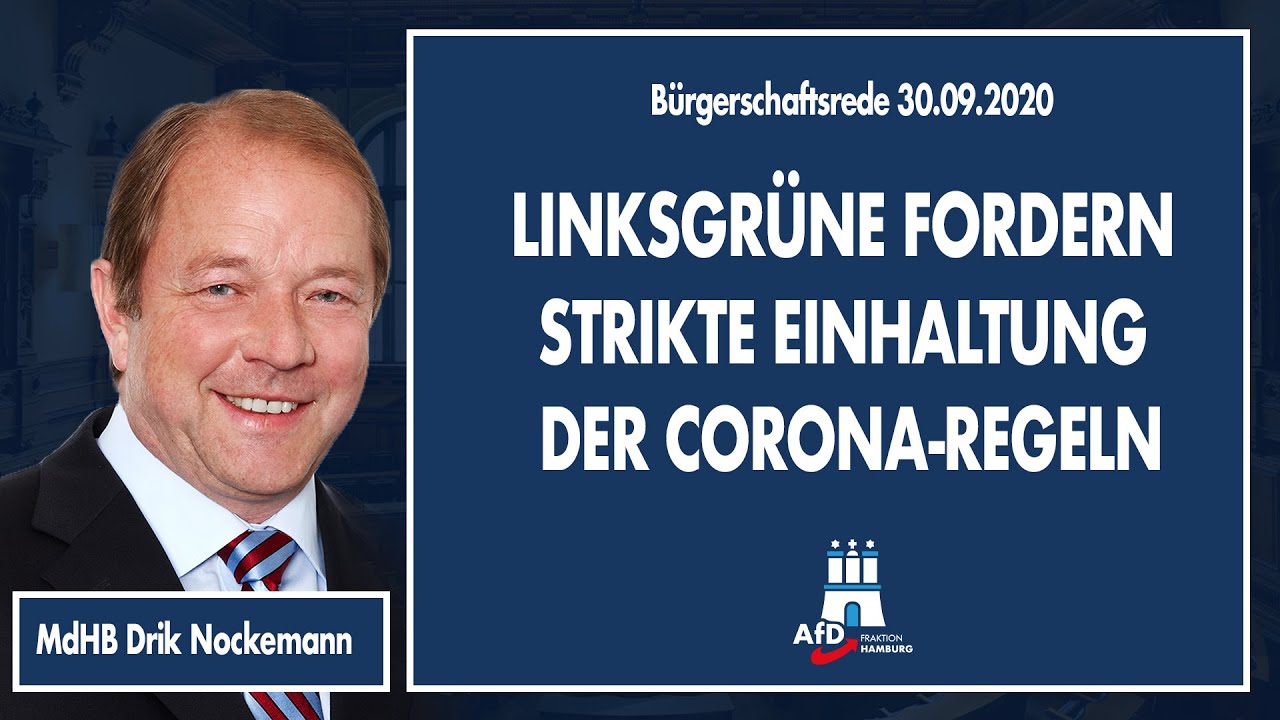 Linksgrüne fordern strikte Einhaltung der Corona-Regeln I Teil 1 | AfD-Fraktion Hamburg